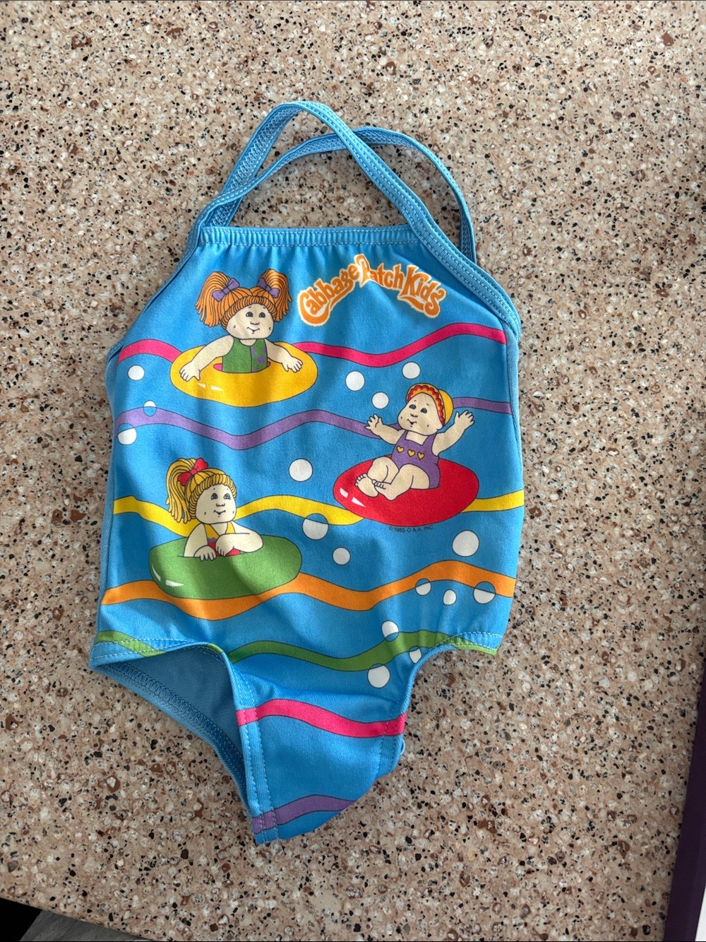 Vintage baby girls cabbage patch kids swimsuit, one of a kind!
